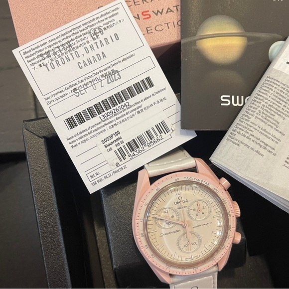 🆕swatch × omega bioceramic moonswatch mission to venus pink watch - Picture 4 of 9